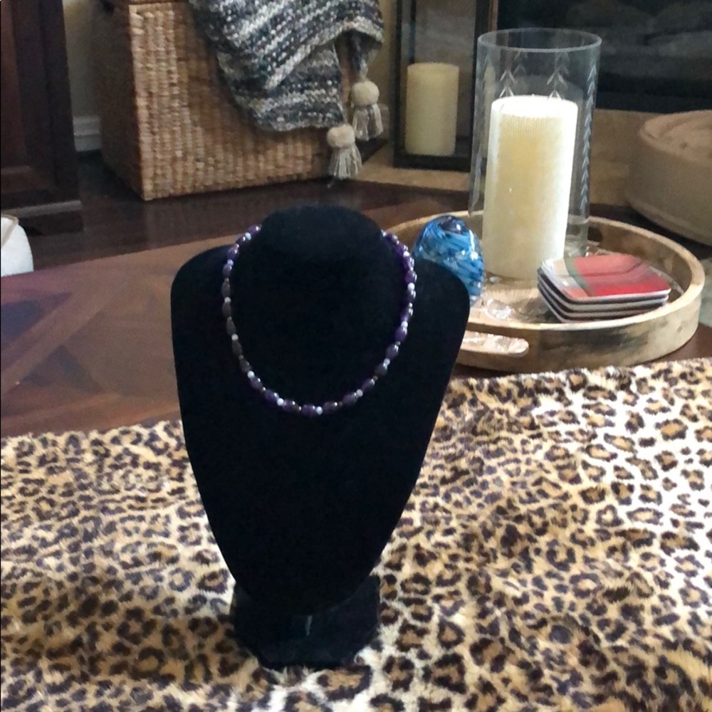 Carolyn Pollack Purple Bead Necklace